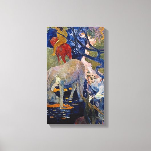 Wit Paard van Paul Gauguin Canvas Afdruk (Voorkant)