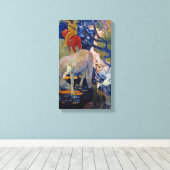 Wit Paard van Paul Gauguin Canvas Afdruk (Insitu (Houten vloer))