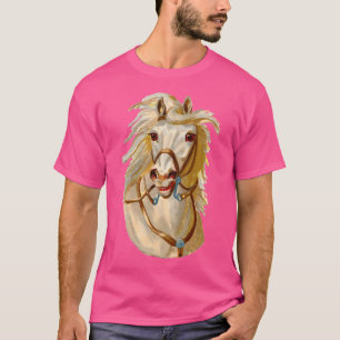 Wit paard voor Dierenvrienden ruiters T-shirt