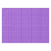 Wit & Paars Gingham Patroon | Katoen Geruit Tafelkleed (Voorkant (Horizontaal))