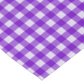 Wit & Paars Gingham Patroon | Katoen Geruit Tafelkleed (Gekanteld)