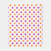 Wit Paars Oranje Stippen Patroon Fleece Deken (Voorkant)
