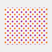 Wit Paars Oranje Stippen Patroon Fleece Deken (Voorkant (Horizontaal))