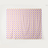 Wit Paars Oranje Stippen Patroon Wandkleed (Voorkant (horizontaal))