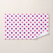 Wit Paars Roze Stippen Patroon Bad Handdoek (Handdoek)