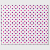 Wit Paars Roze Stippen Patroon Cadeaupapier (Vlak)