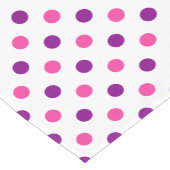 Wit Paars Roze Stippen Patroon Korte Tafelloper (Hoek)