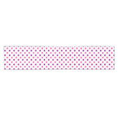 Wit Paars Roze Stippen Patroon Korte Tafelloper (Horizontaal)