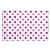 Wit Paars Roze Stippen Patroon  Kussensloop (Achterkant)