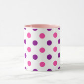 Wit Paars Roze Stippen Patroon Mok (Midden)
