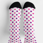 Wit Paars Roze Stippen Patroon  Sokken (Top)