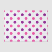 Wit Paars Roze Stippen Patroon Tissuepapier (Voorkant)