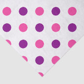 Wit Paars Roze Stippen Patroon Tissuepapier (Detail)
