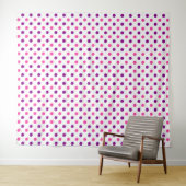 Wit Paars Roze Stippen Patroon  Wandkleed (In Situ (horizontaal))