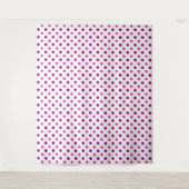 Wit Paars Roze Stippen Patroon  Wandkleed (Voorkant)