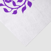 Wit & Paarse Draaiende Bloemige Sierlijke Eenvoud Tissuepapier (Detail)