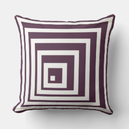 Wit & Paarse geometrische hoekpatroon-Sierkussen Kussen