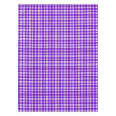 Wit & Paarse Gingham Pattern | Katoen geruit Tafelkleed (Voorkant)