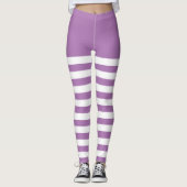 Wit & Paarse Leggings (Voorkant)