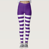 Wit & Paarse Leggings (Voorkant)