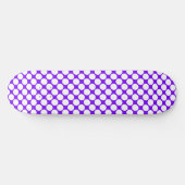 Wit Paarse Stippen Persoonlijk Skateboard (Horizontaal)
