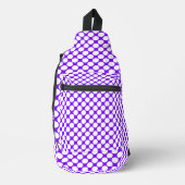 Wit Paarse Stippen Sling Bag (Voorkant)
