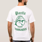 Wit Pacific Gymnastics Flippin geweldige tshirt (Achterkant)