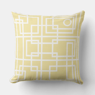 Wit pad naar Light Parmesan Yellow Kussen