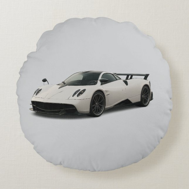 Wit pagani ontwerp op kussen (Voorkant)