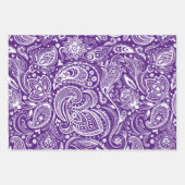 Wit paisley patroon 2 inpakpapier vel (Voorkant 2)