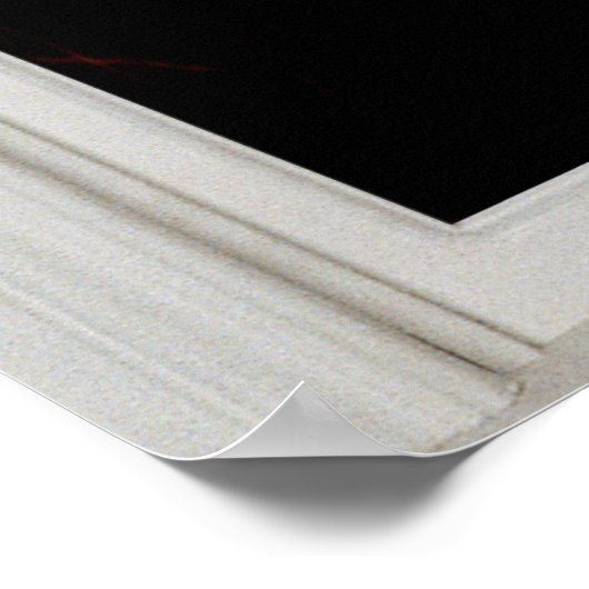 Wit paned venster met een Uitzicht Verlichting Poster (Hoek)