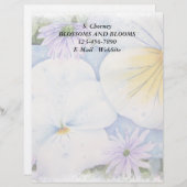 WIT PANSIES  LETTERHEAD BRIEFHOOFD SJABLOON (Voorkant / Achterkant)