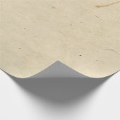 Wit papier, grijs handgemaakt cadeaupapier (Hoek)