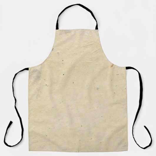 Wit papier, grijs handgemaakt schort (Voorkant)