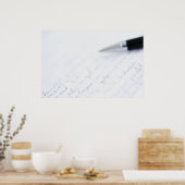 wit papier met tekst en een pen poster (Keuken)
