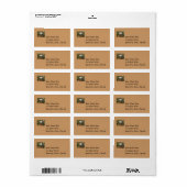 Wit parasolpaddenstoel Adres label (Full Sheet)