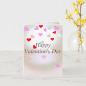 Wit pareleffect met hart kaart (Gele Bloem)