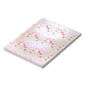 Wit pareleffect met hart notitieblok (Linkerzijde)