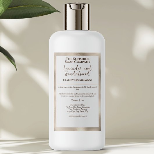 Wit & parelwaterdicht cosmeticabottletiket voedselcontainer etiket