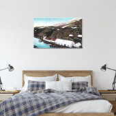 Wit passer en spoorweg Yukon Canvas Afdruk (Insitu (Slaapkamer))