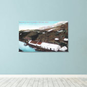 Wit passer en spoorweg Yukon Canvas Afdruk (Insitu (Houten vloer))