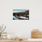 Wit passer en spoorweg Yukon Poster (Keuken)