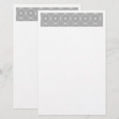 Wit Patroon Briefpapier (Voorkant / Achterkant)