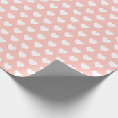 wit patroon Pastel roze Cadeaupapier (Hoek)