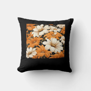Wit patroon - Whimsigoth CottageCore Wildflowers Kussen