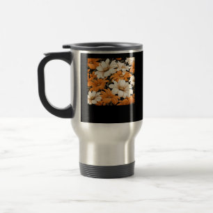 Wit patroon - Whimsigoth CottageCore Wildflowers Reisbeker