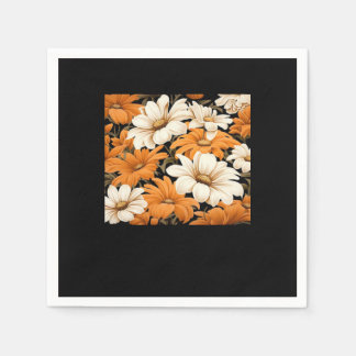 Wit patroon - Whimsigoth CottageCore Wildflowers Servet