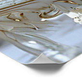 Wit pauw sculptuur poster (Hoek)