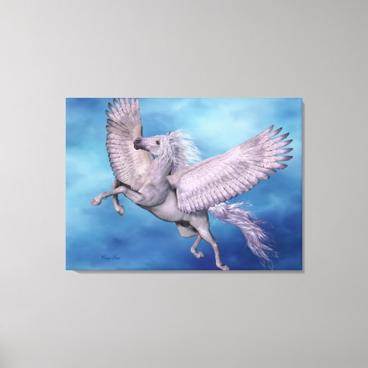 Wit Pegasus verpakt Canvas (Voorkant)