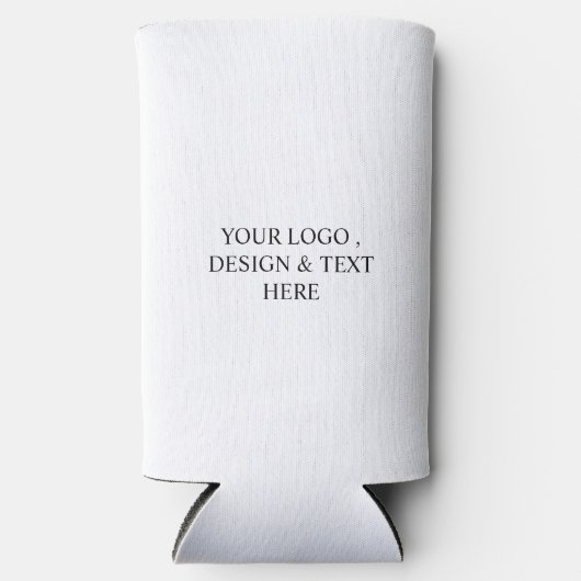 Wit Persoonlijk – Uw Logo & Tekst Hier Seltzer Blikjeskoeler (Voorkant)